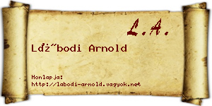 Lábodi Arnold névjegykártya